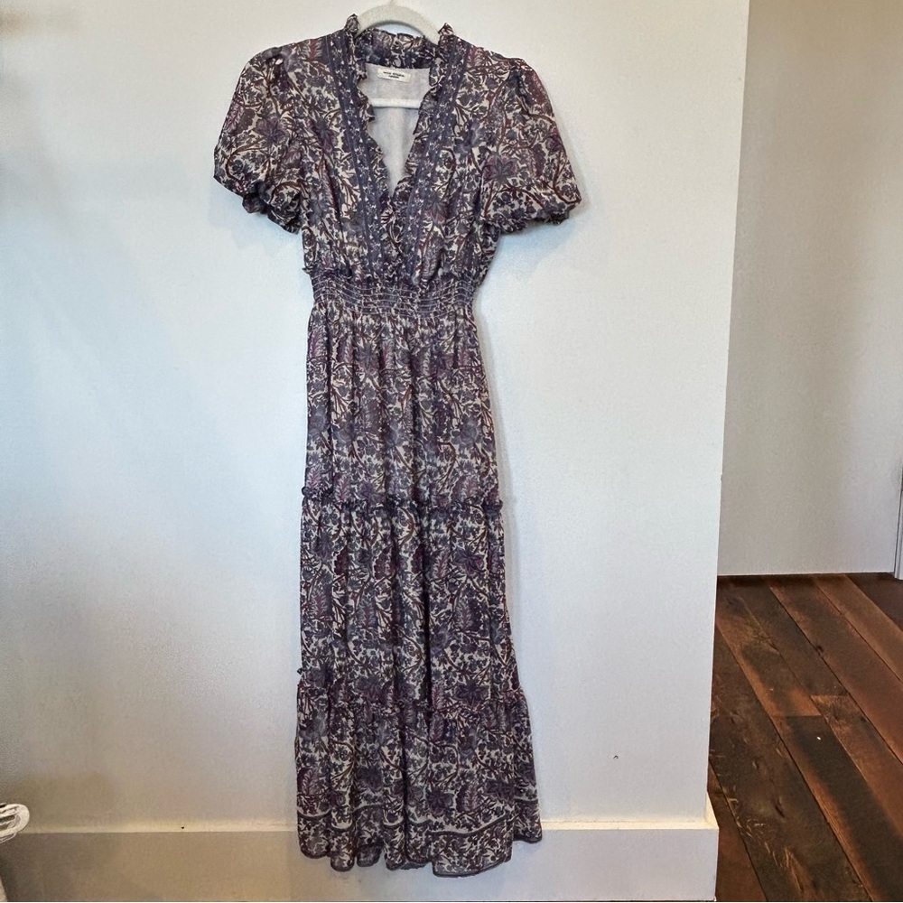 Max Studio Purple Floral Maxi Dress